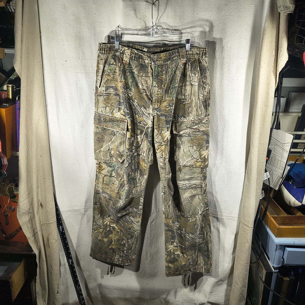 Red Head Men's Size 38 - 40 Outdoor Camo Cargo Pants With Elastic Side Ank Drwst